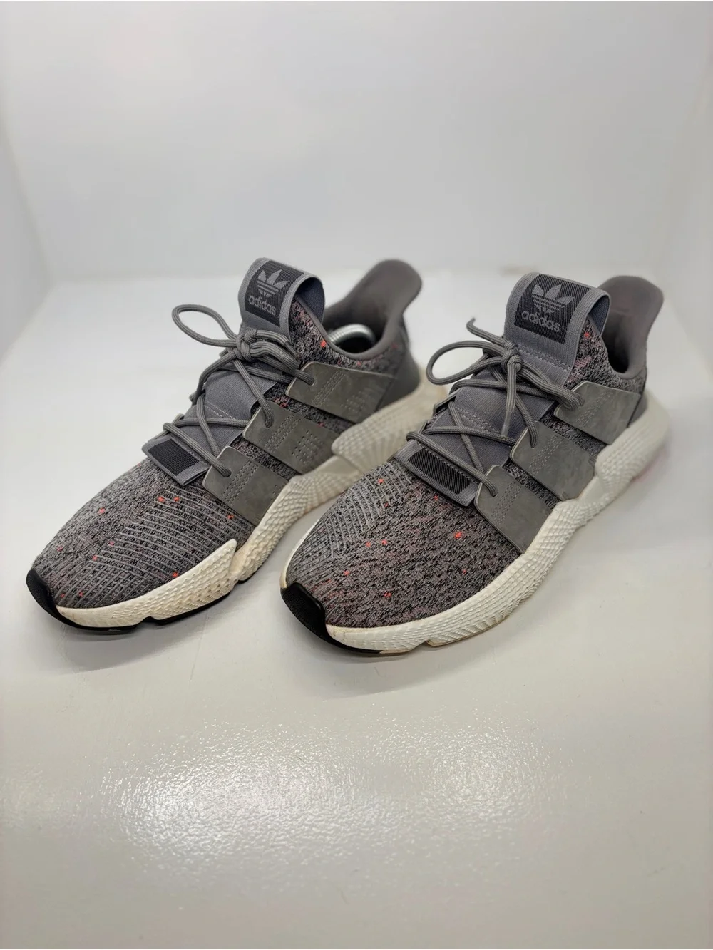 adidas Prophere Gray Knit Sneakers Men’s 11 CQ3023 Casual Athletic Shoes